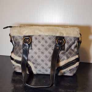 Vintage Italian purse with fur top